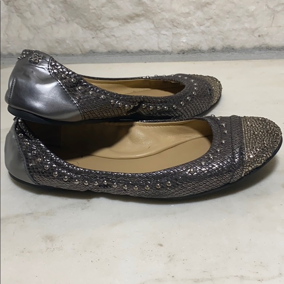 COACH Ballet Flats in Pewter Snake - Picture 3 of 8